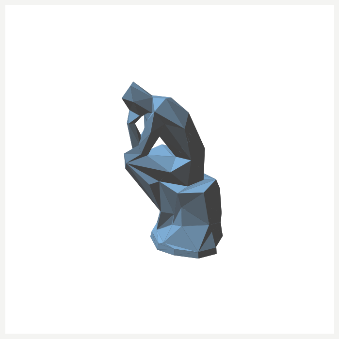 The Thinker (Low Poly)